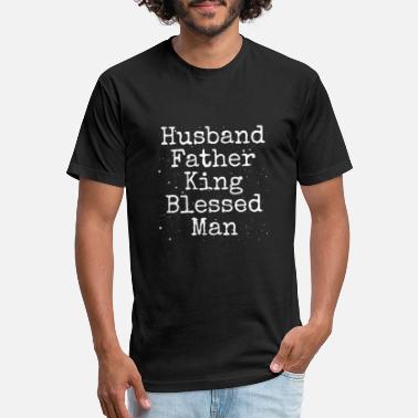 African American Husband Father King Blessed Man African American - Unisex Poly Cotton T-Shirt
