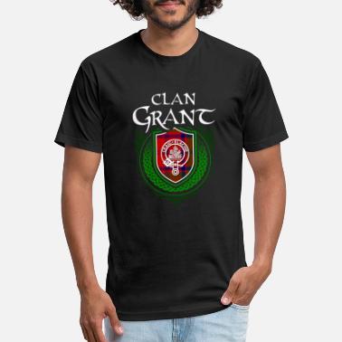 Clan Grant Surname Scottish Clan Tartan Crest Badge - Unisex Poly Cotton T-Shirt