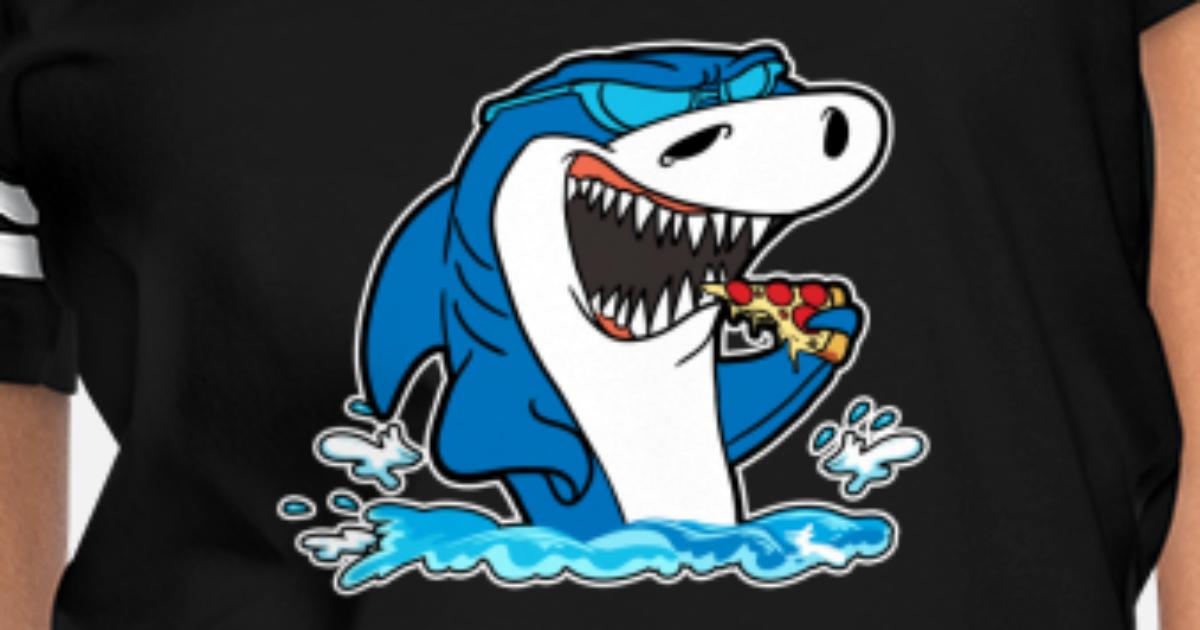 Shark Eating Pizza Unisex Sweatshirt tee 