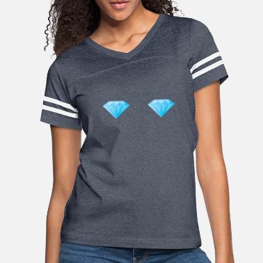 Halloween Diamond Breast Tits Boobs - Women&#39;s Vintage Sport T-Shirt