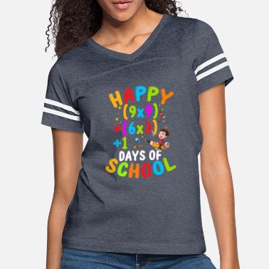 Math Formula 100 Days Of School - Boys Girls Teach - Women&#39;s Vintage Sport T-Shirt