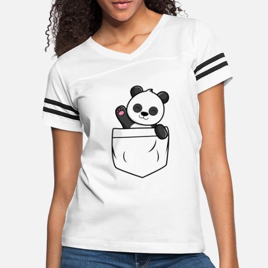 Junior's Pocket Teddy Bear Black T Shirt Women's Funny College Humor Panda Rave 