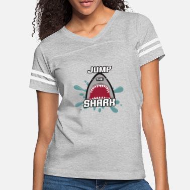 Womens Summer Short Sleeve Shark Jumping Casual Raglan Tee Baseball Tshirts Tops Blouse 