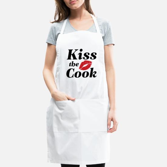 Kiss the cook Creative Tops Bake Creative Tops 100% Cotton Apron 5 PCS JOBLOT Men Women 