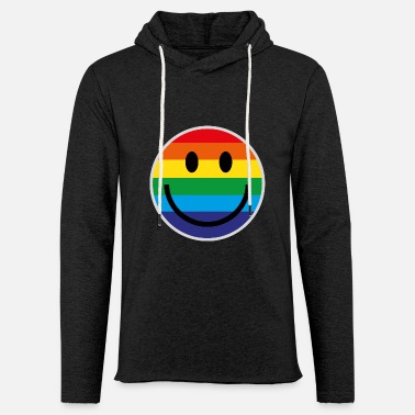 Rainbow RAINBOW SMILE - Unisex Lightweight Terry Hoodie