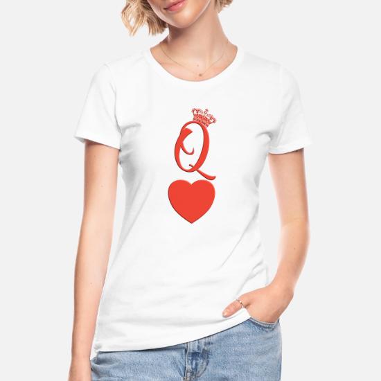 Queen Heart Crown Queen Of Hearts Playing Card Women S 50 50 T Shirt Spreadshirt