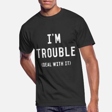I'M TROUBLE BASEBALL t shirt deal with it im TUMBLR unisex dop fresh fashion
