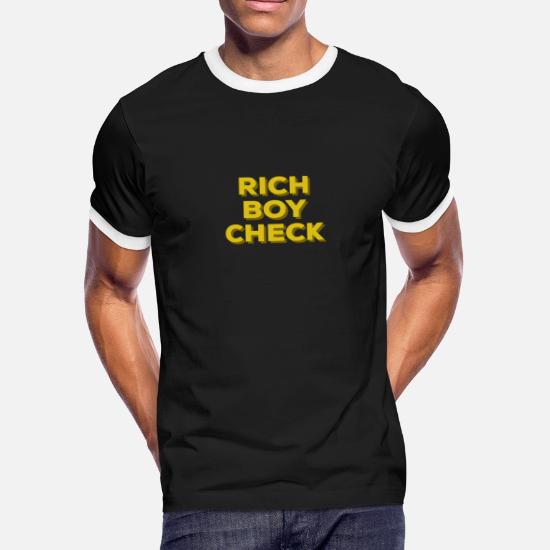 Rich Boy Check Men S Ringer T Shirt Spreadshirt