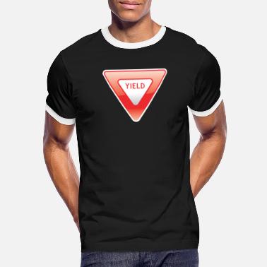Yield Yield Sign - Men&#39;s Ringer T-Shirt