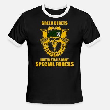 Custom Men's T-Shirt Tee SPECIAL FORCES GROUP AIRBORNE MILITARY GREEN BERETS