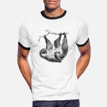 ALWAYSUV Mens Design with Three Toed Sloth Leisure Three Toed Sloth Short Sleeve T-Shirts 