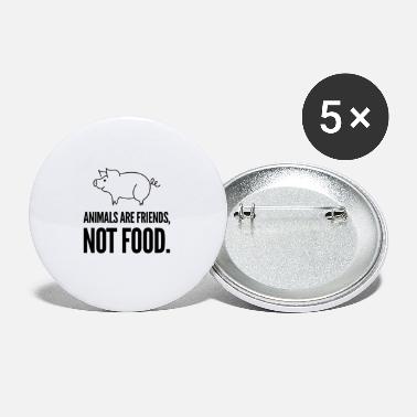 Animals animals are friends, not food. vegan veggie gift - Large Buttons
