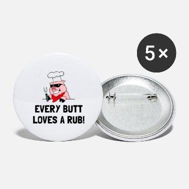 Roast BBQ Butt Loves Rub Funny - Large Buttons