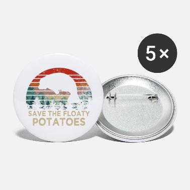 Retro save the floaty potates - Large Buttons