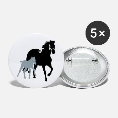 Mare mare with foal - Large Buttons