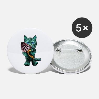 Cat guzzler nibble cat - Large Buttons