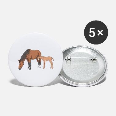 Mare mare &amp; foal - Large Buttons