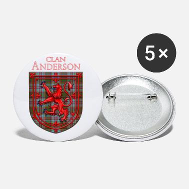Anderson Tartan Scottish Plaid Lion Rampant - Large Buttons