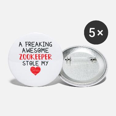 Wife Zookeeper Valentines Funny Red Heart - Large Buttons