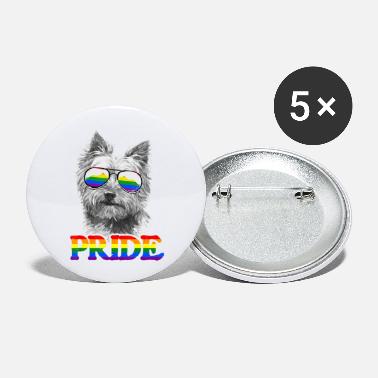 LGBT Yorkshire Terrier Yorkie Dog Gay Pride - Large Buttons