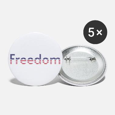 Freedom Freedom Patriotic word art - Large Buttons