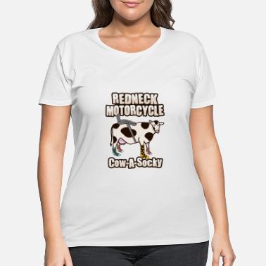 Redneck Funny Redneck Joke Design for a Reddneck Cow Lover - Women&#39;s Plus Size T-Shirt