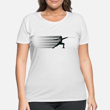 Sword Fencer Woman Fencing Vintage - Women&#39;s Plus Size T-Shirt