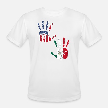 Mexiko Flag Fahne V-T-Shirt Frauen Mexico Handabdruck Palm Hand Print 