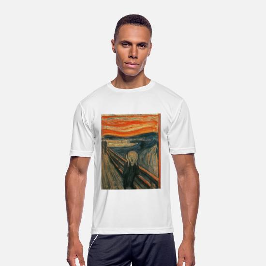 Edvard Munch the scream Women/'s all over Graphic Contrast Baseball T Shirt