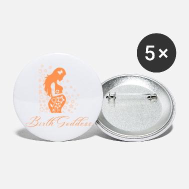 Labor Birth Goddess in Orange - Small Buttons