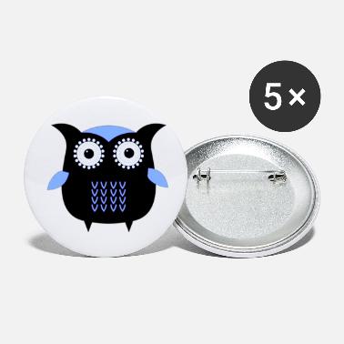 Owl Owls, owl, comic, colorful, mask, owls - Small Buttons