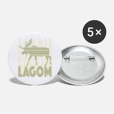 Scandinavia Lagom Moose Sweden Just Right - Small Buttons