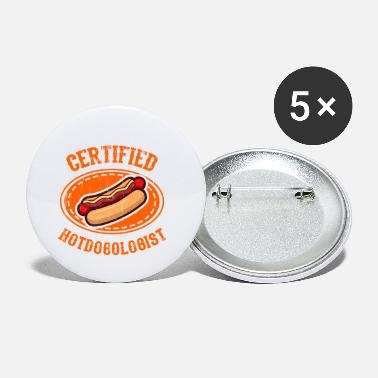 Dog CERTIFIED HODOGOLOGIST Hot Dog Eating Contest Hot - Small Buttons