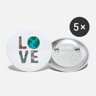 Save earth love words vintage ornament - Small Buttons