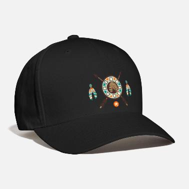 Native American Buffalo Skull Arrowhead Indian Denim Hat Male Dad Baseball Hat 