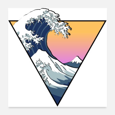 Waves Great Wave Aesthetic - Poster