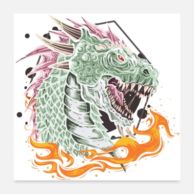 Threatened Head Dragon - Poster