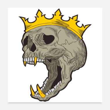 Tusk The king s skull with golden tusks - Poster