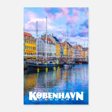 Copenhagen Vintage Style Copenhagen Travel Poster (in Danish) - Poster