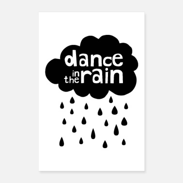 Baby Shower Dance In The Rain - Cloud with raindrops - Poster