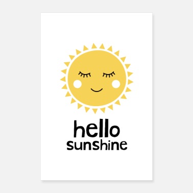 Baby Shower Hello Sunshine Yellow - Poster