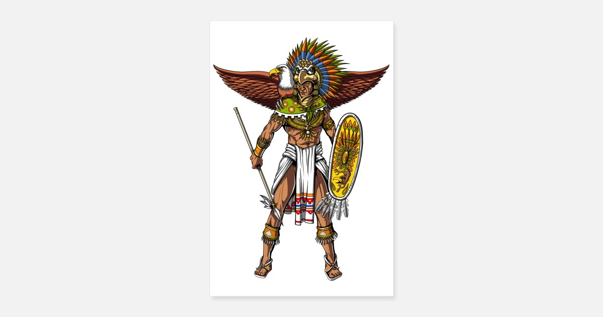 'Aztec Eagle Warrior' Poster | Spreadshirt