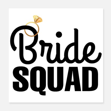 Wedding Ring Bachelorette party wedding bride squad ring gift - Poster