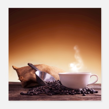 Coffee Bean Coffee cup and coffee beans - Poster