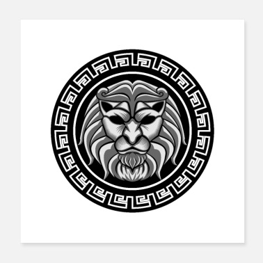 Lion Head Lion Head in circle - Poster