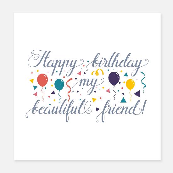 Joyeux Anniversaire Ma Belle Amie 01 Posters Spreadshirt