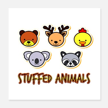 Animal Lover Stuffed Funny Animals - Funny Animals Lover Gift - Poster