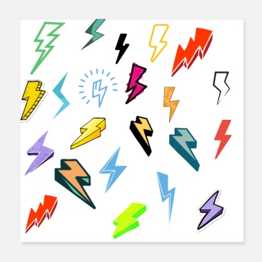 Bolt Just for Fun - Lightning Bolts - Poster