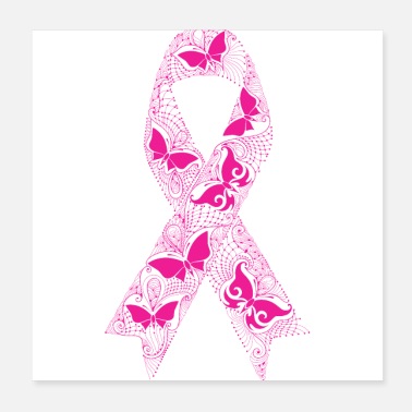 Breast Cancer Ribbon Breast cancer awareness month pink ribbon - Poster
