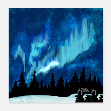 Nature Northern lights storm - Poster